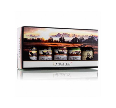 Langatun Whisky 5 x 5cl Miniature Geschenkbox