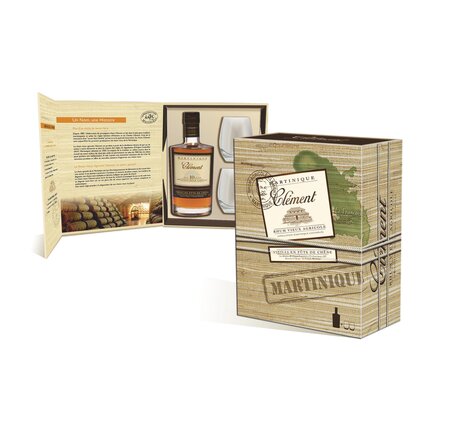 Rum Clément 10 years Geschenkpackung mit 2 Gläsern (solange Vorrat)