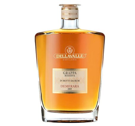 Grappa Dellavalle Affinata in Botti da Demerara Rum Holzkistchen
