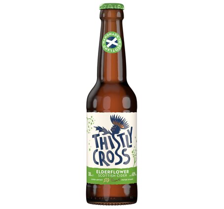 Thistly Cross Cider Elderflower (Holunder) 4.0% 33 cl EW Flasche (auf Anfrage)