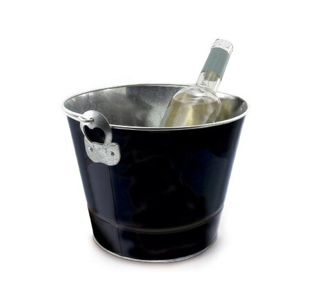 Bierkühler aus Metall schwarz