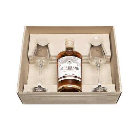 Baarer Bierbrand  35 cl Braumeister-Tröpflli Brauerei Baar Geschenkpackung mit 2 Gläser