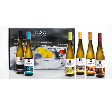 Degustationsbox Tesch - 6 verschiedene Einzellagen-Rieslinge Weingut Tesch, Nahe, Deutschland