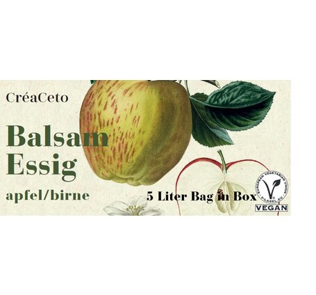 CréaCeto Balsam Bieressig Apfel/Birne 5 L Bag in Box