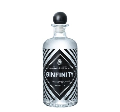 GINFINITY 5 cl Mini-Flasche Liwero Distillery Handcrafted Premium Swiss Gin London Dry Gin Hünenberg