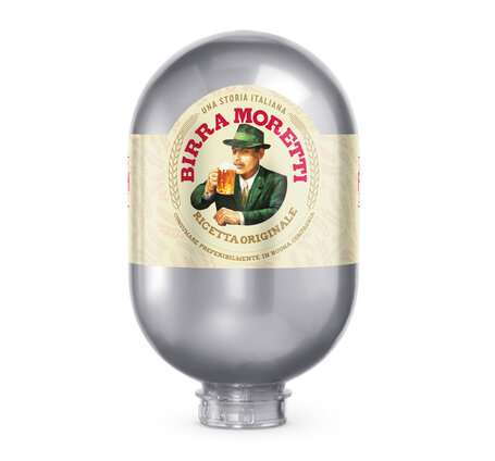 Birra Moretti Lager BLADE 8-Liter PET-Tank EW (zur Zeit nicht verfügbar - kein neuer Liefertermin bekannt)