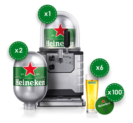 Blade-Zapfsystem für 8 L Biertanks (Haltbarkeit bis zu 30 Tage ab Anstich) Starterkit inkl. 2 Tanks nach Wahl, 6 Biergläser, 100 Bierdeckel (Artikel auf Anfrage – kein Rückgaberecht)