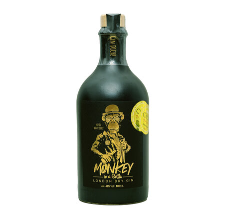 Gin Monkey in a Bottle "Gold" London Dry Gin Distillery Aarau
