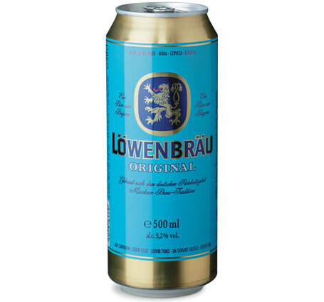 Löwenbräu München Original hell 50 cl Dosen (auf Anfrage)