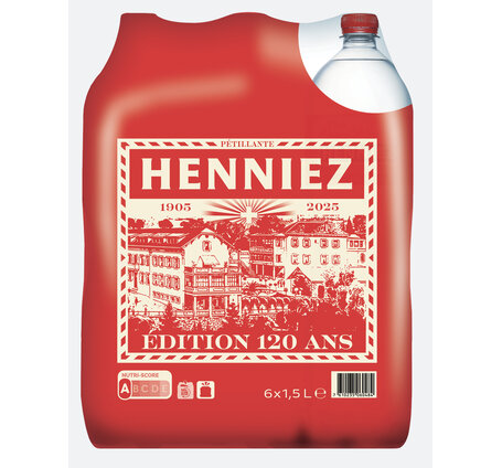 Henniez rot 1.5 L PET EW 6-Pack mit Kohlensäure (nur noch MHD ende Januar 2026 verfügbar)