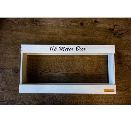 1/2 Meter Bier, Holzgestell leer für 8 Biere 