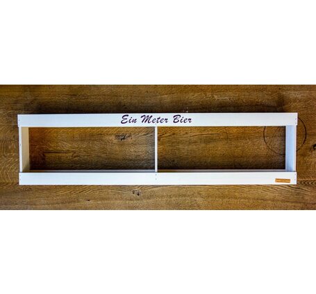 1 Meter Bier, Holzgestell leer für 16 Biere 
(nicht für Postversand geeignet)