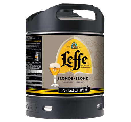 Leffe blonde Perfect Draft 6 L Fass Depot 10.- (5.- für Fass/5.- für Har.) (für Philips Perfect Draft und Perfect Draft Pro Zapfsysteme)